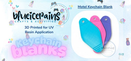 Motel Keychain Blanks for UV Resin Application