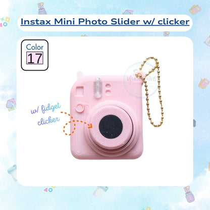 Instax Mini Photo Slider Keychain w/ Fidget Clicker