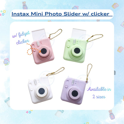 Instax Mini Photo Slider Keychain w/ Fidget Clicker