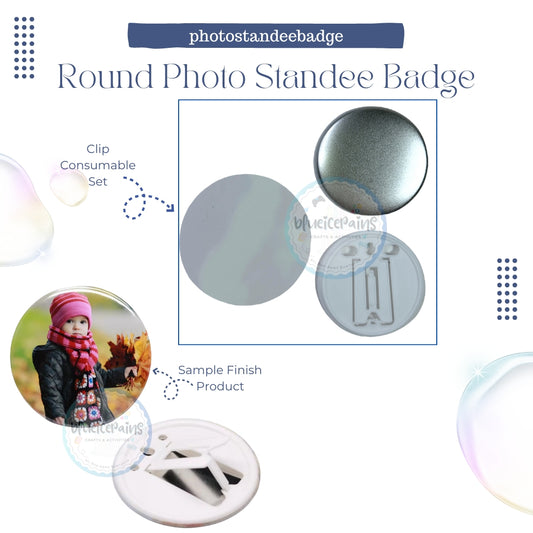Round Photo Standee Badge