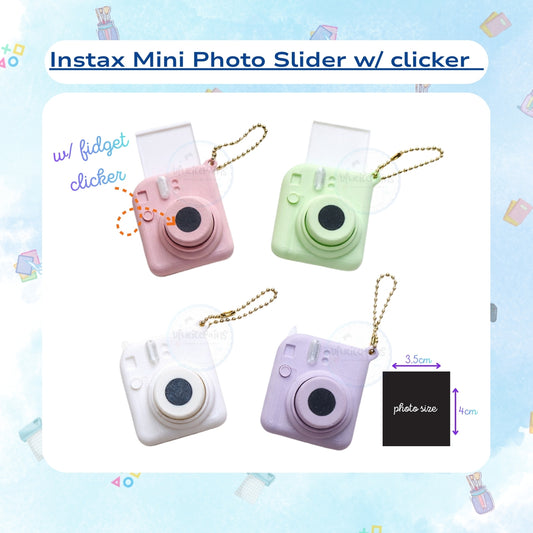 Instax Mini Photo Slider Keychain w/ Fidget Clicker