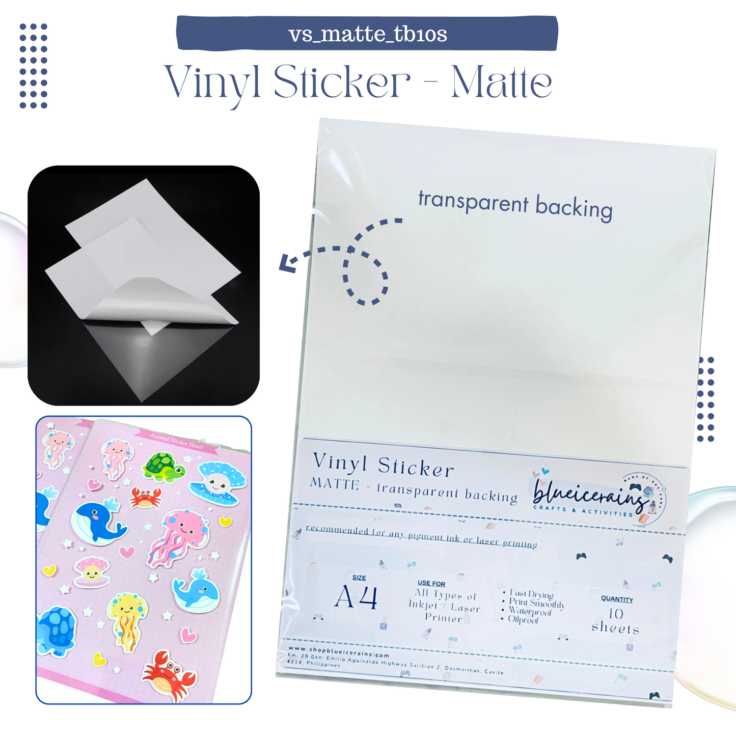 Vinyl Sticker - transparent backing [matte]