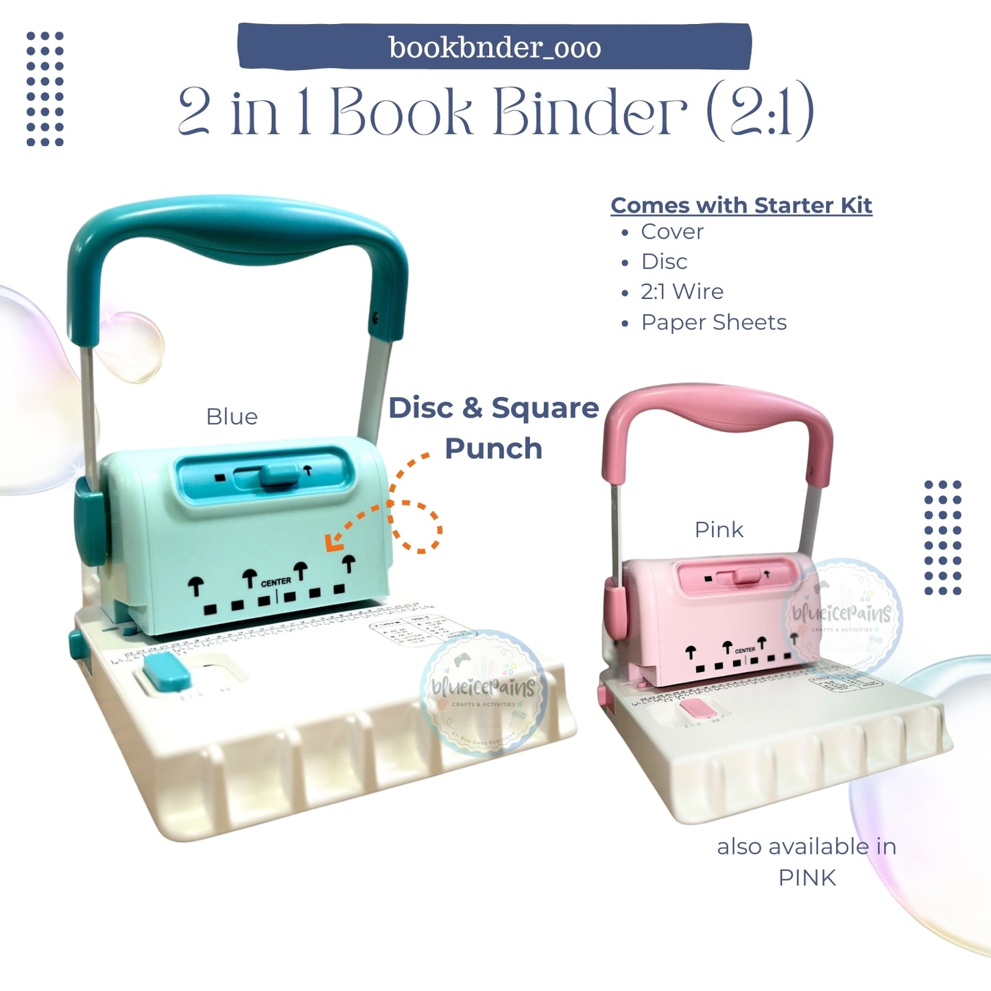 2 in 1 Book Binder (2:1) - w/ 1 REAM A4 Paper