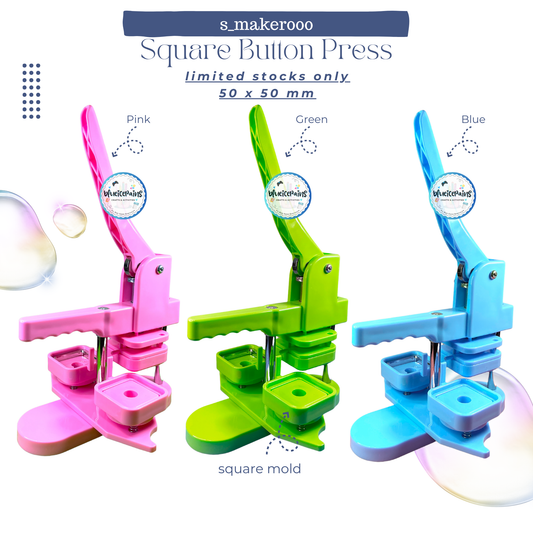Button Press Square Plastic - ON HAND