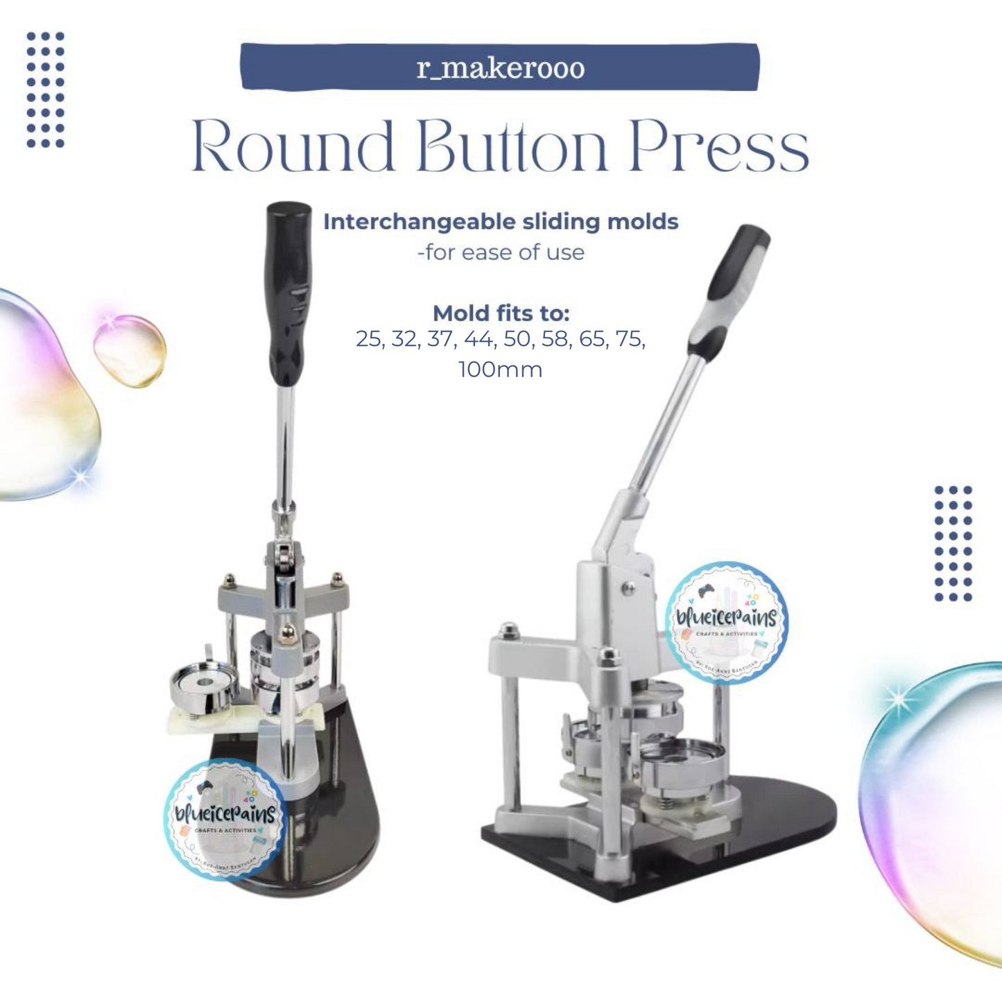 Round Button Press Machine Set [w/ 25mm mold]