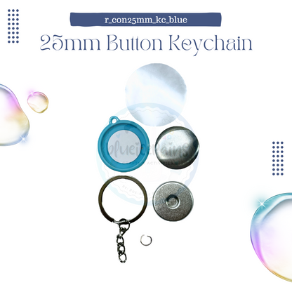 25mm Round Button Consumable - 1 Side Keychain PINK/BLUE [ONHAND]