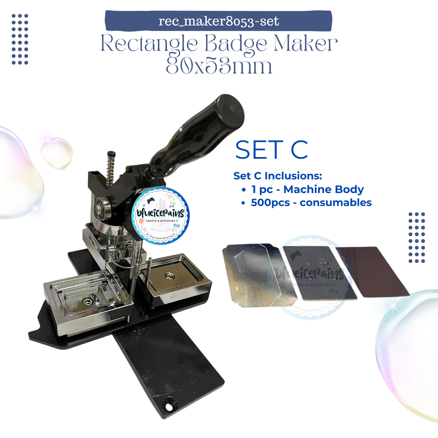 Rectangle Badge Maker 80x53mm [PRE-ORDER]