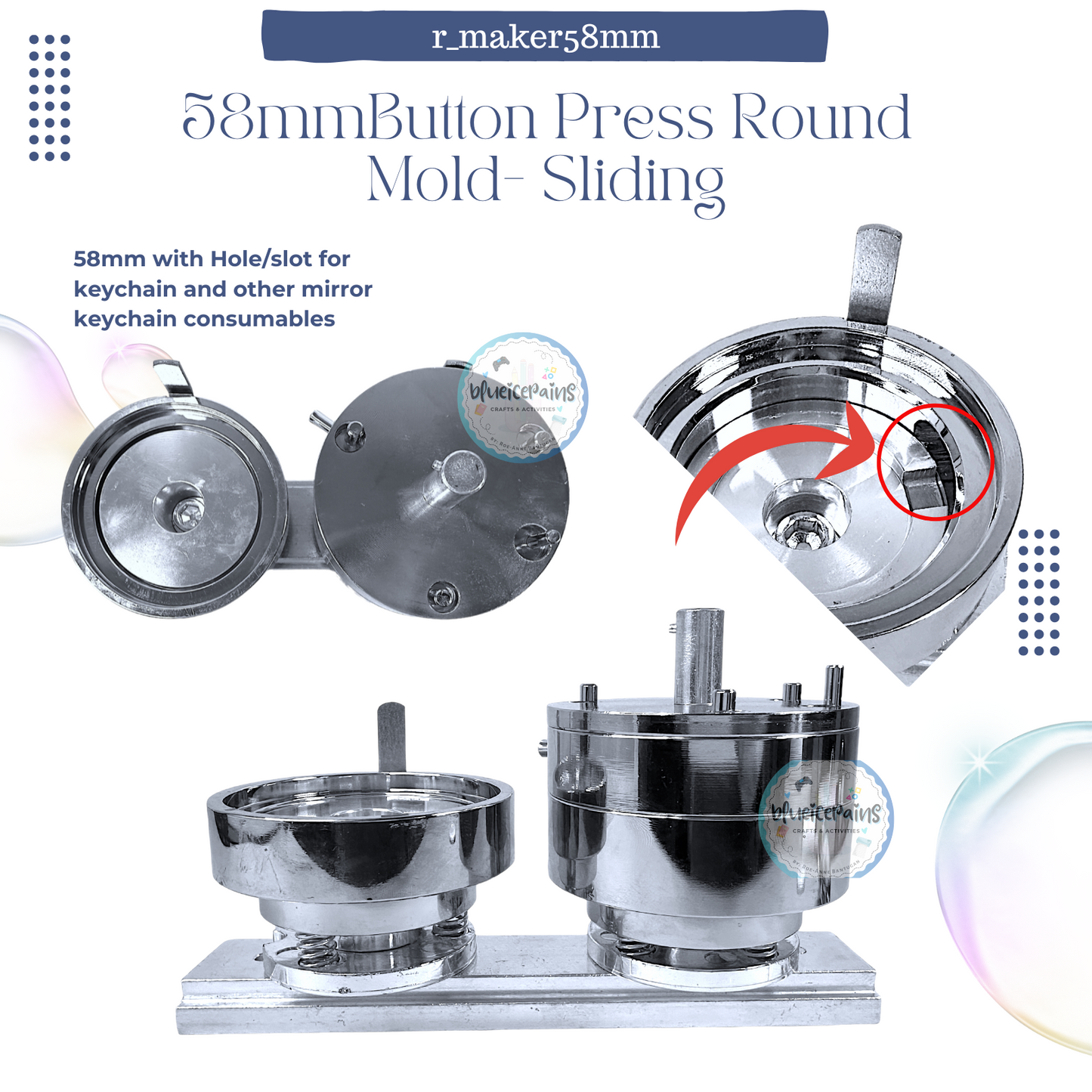 Round Button Mold - Sliding