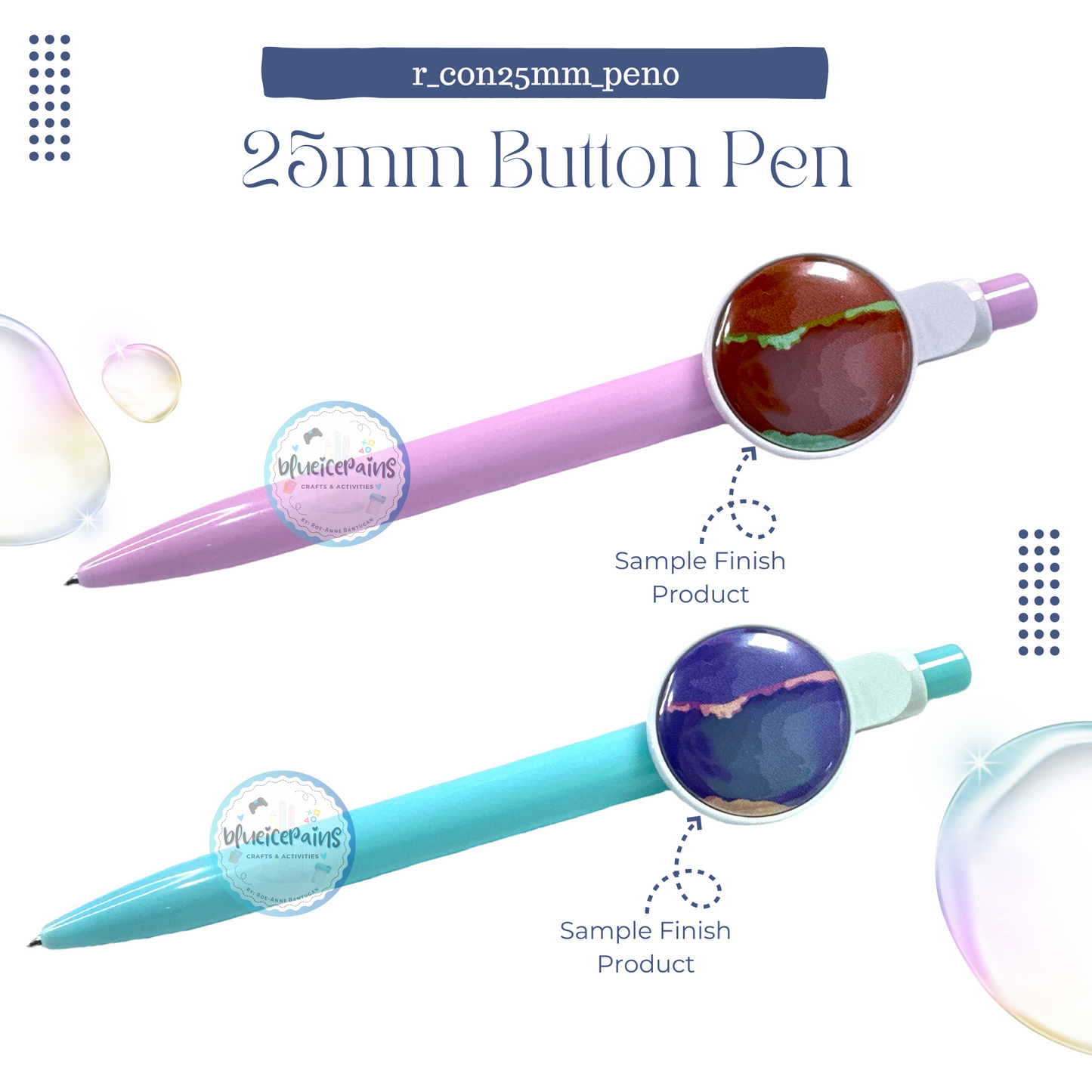 25mm Round Button Consumables - Pen [On-Hand]