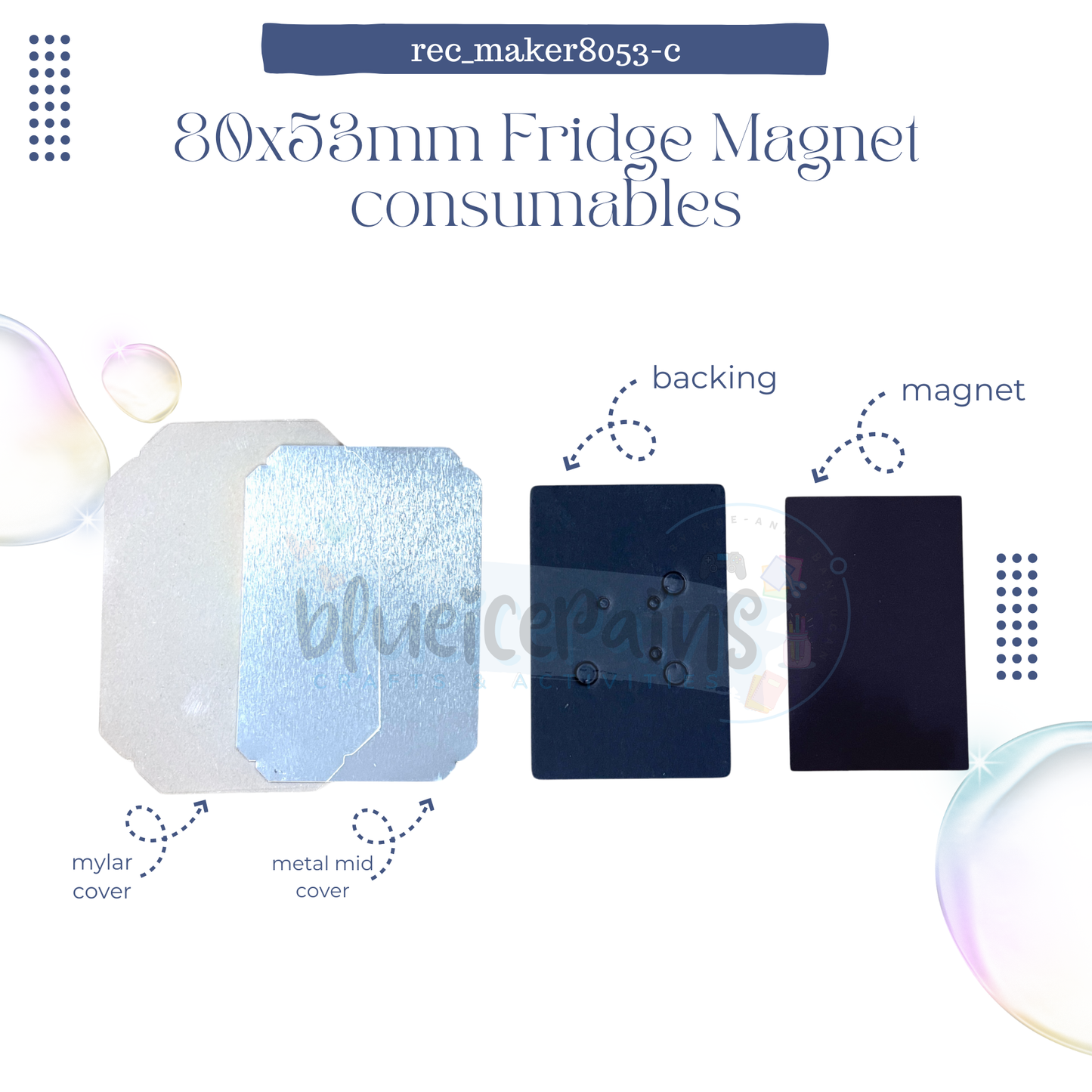 Rectangle Badge Maker 80x53mm - Consumables